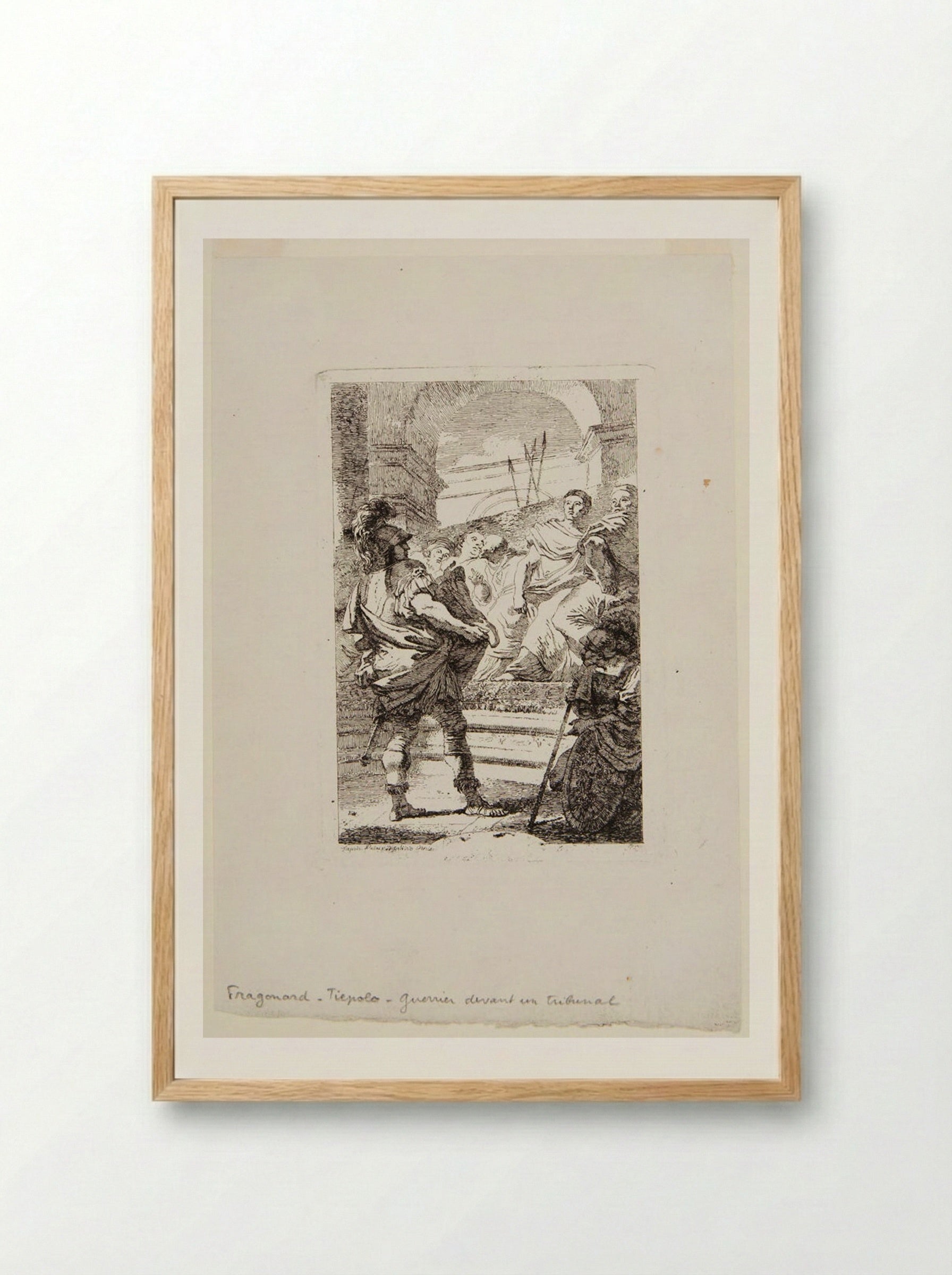 Warrior Before a Tribunal - Jean-Honoré Fragonard - Framed Print Wood