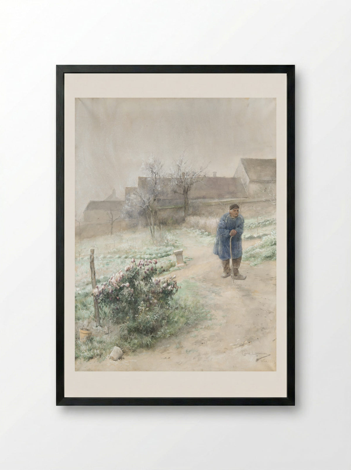November - Carl Larsson - Framed Print Black