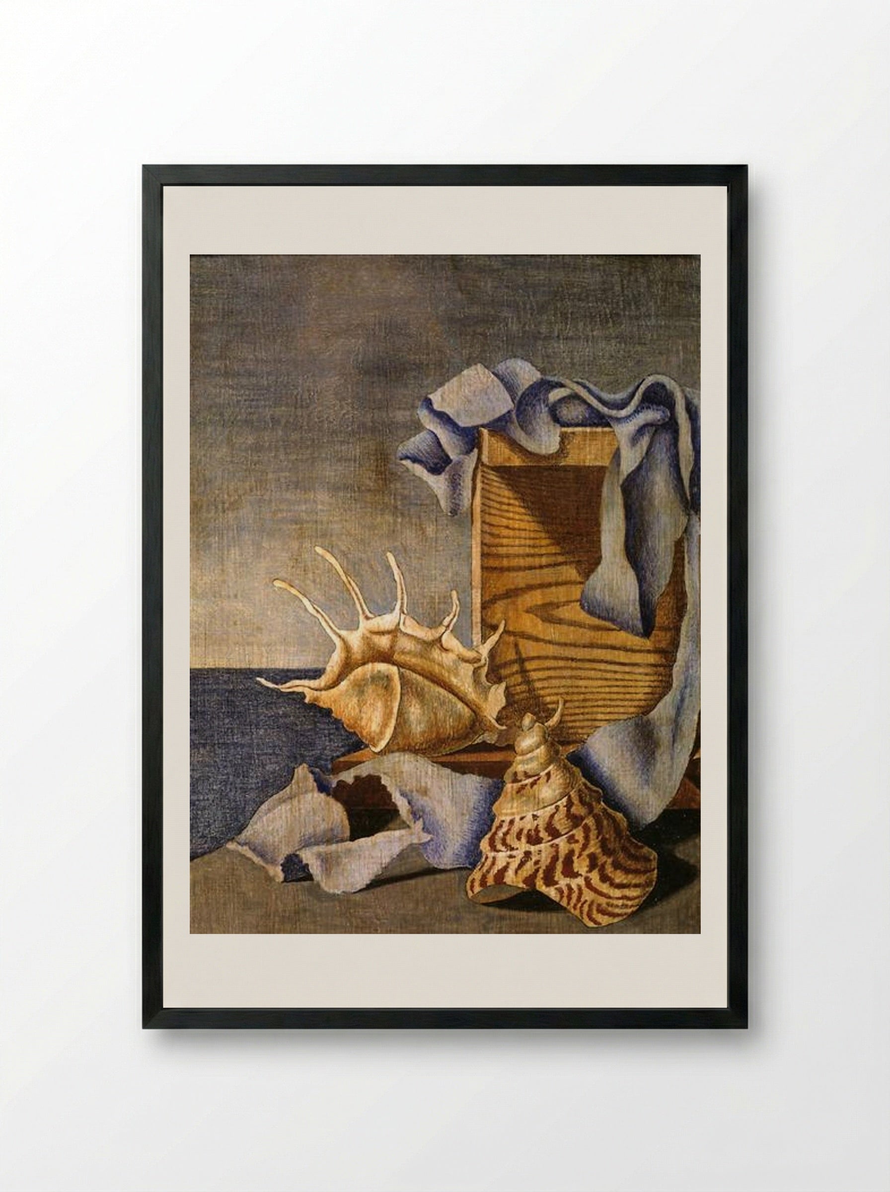 Still Life - Edward Wadsworth - Framed Print Black