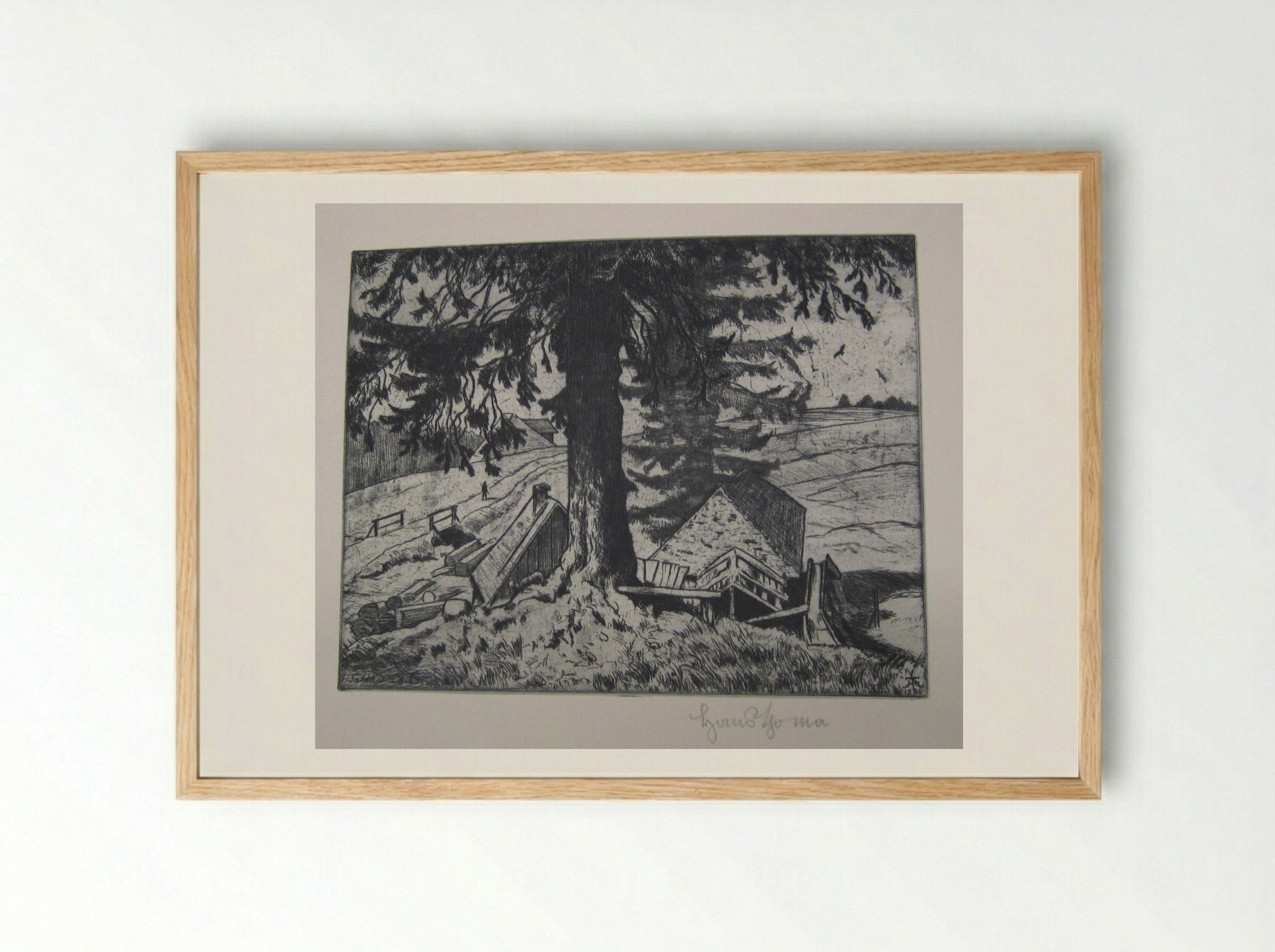 Saw Mill (Falkau) - Hans Thoma - Framed Print Wood