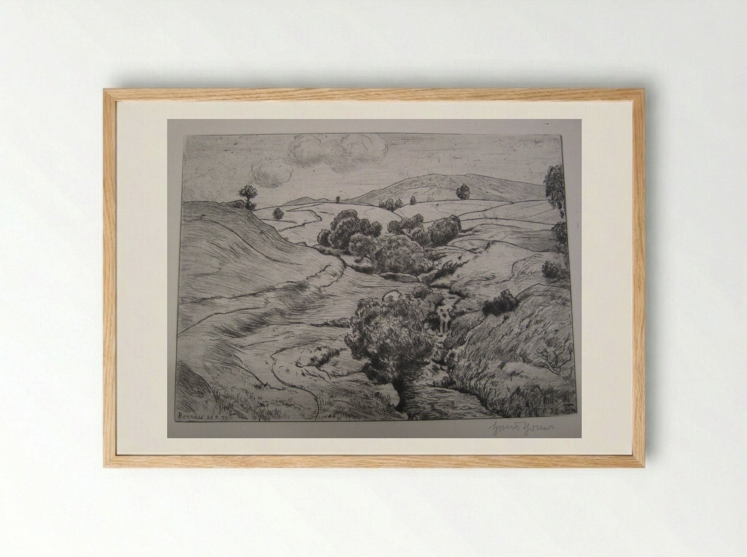 Little Brook in Bernau - Hans Thoma - Framed Print Wood