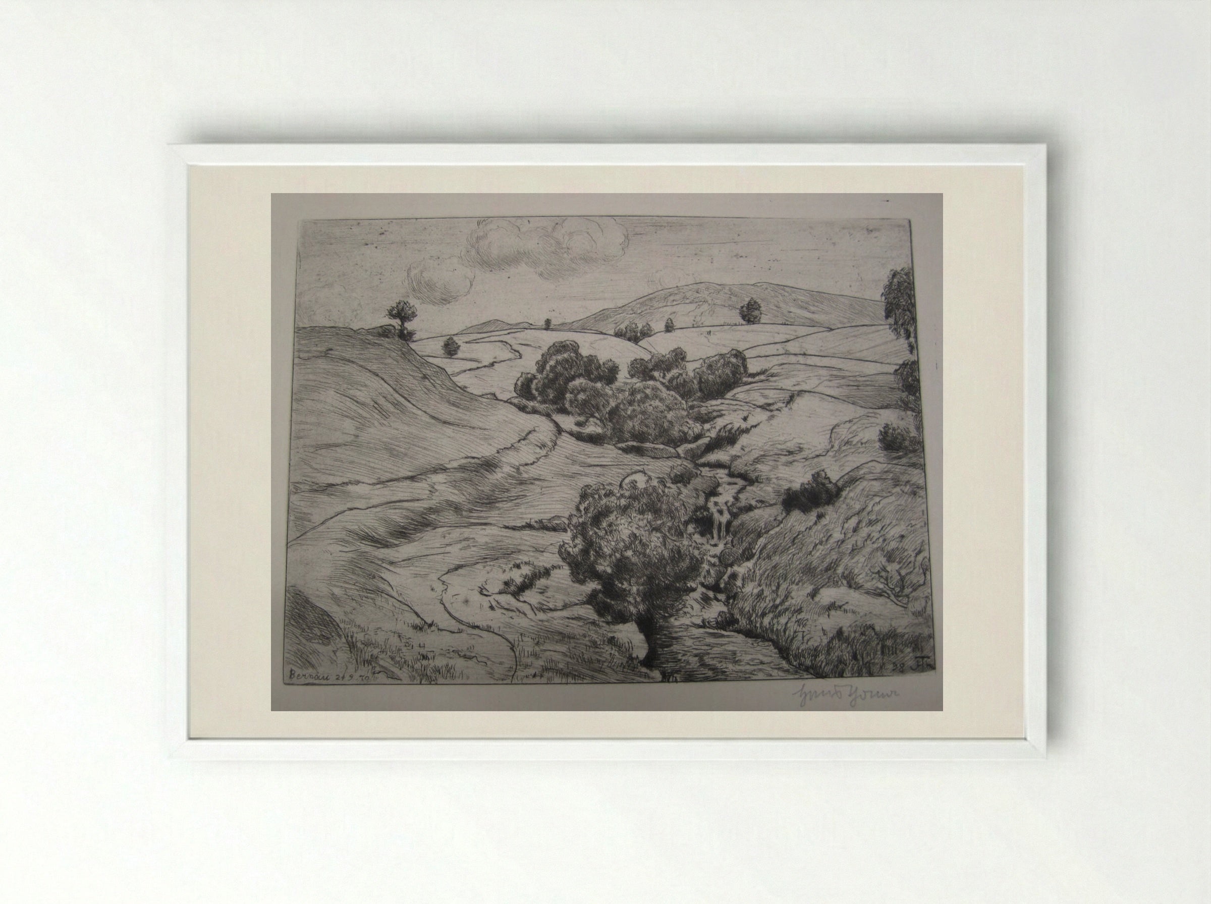Little Brook in Bernau - Hans Thoma - Framed Print White