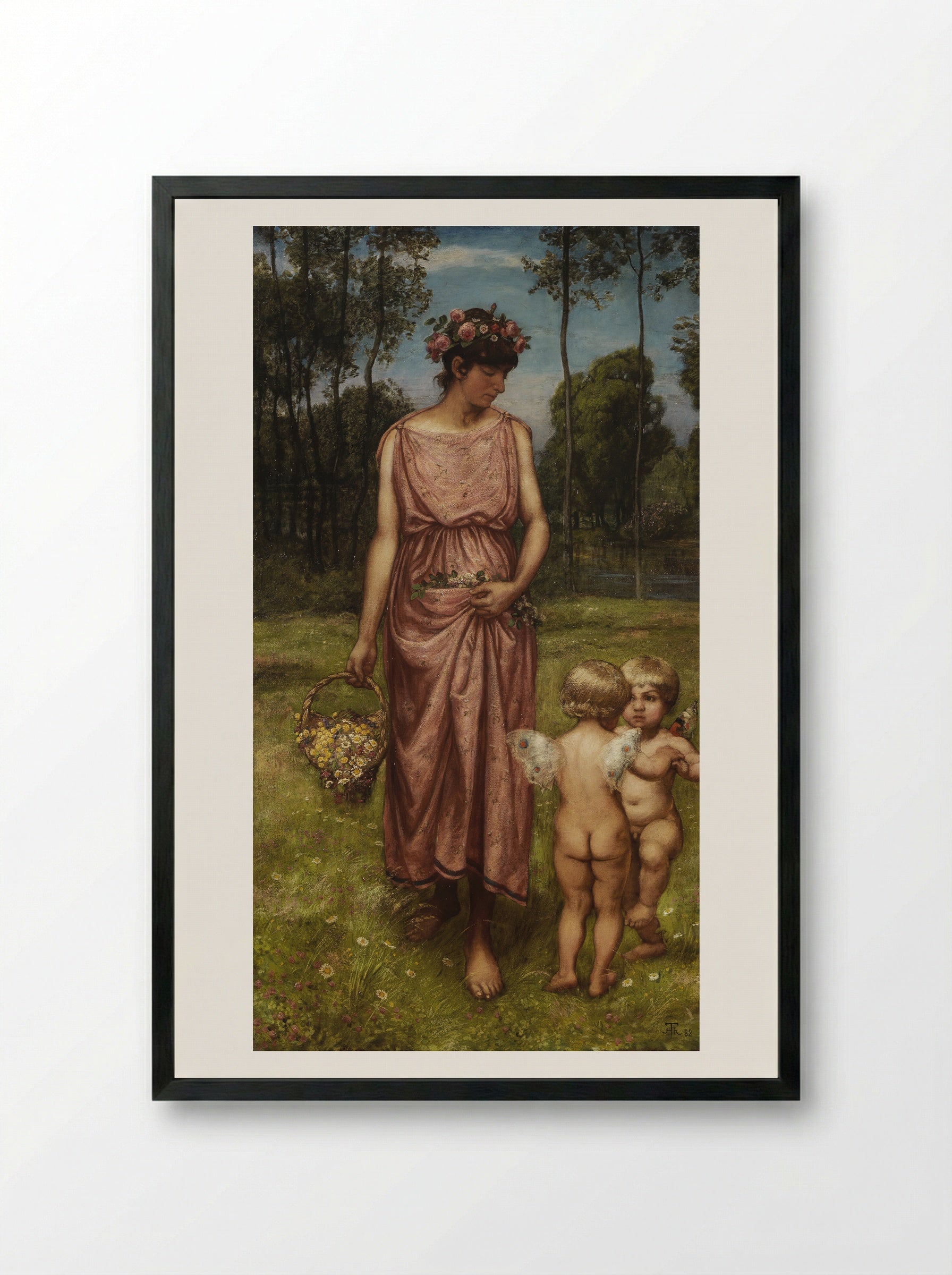 Flora - Hans Thoma - Framed Print Black