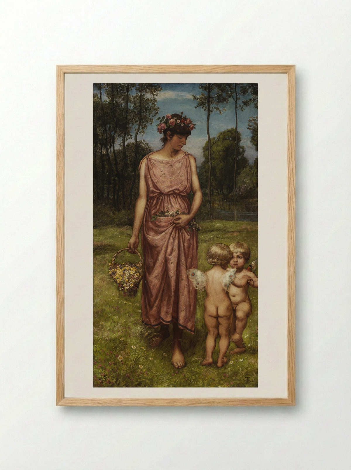 Flora - Hans Thoma - Framed Print Wood