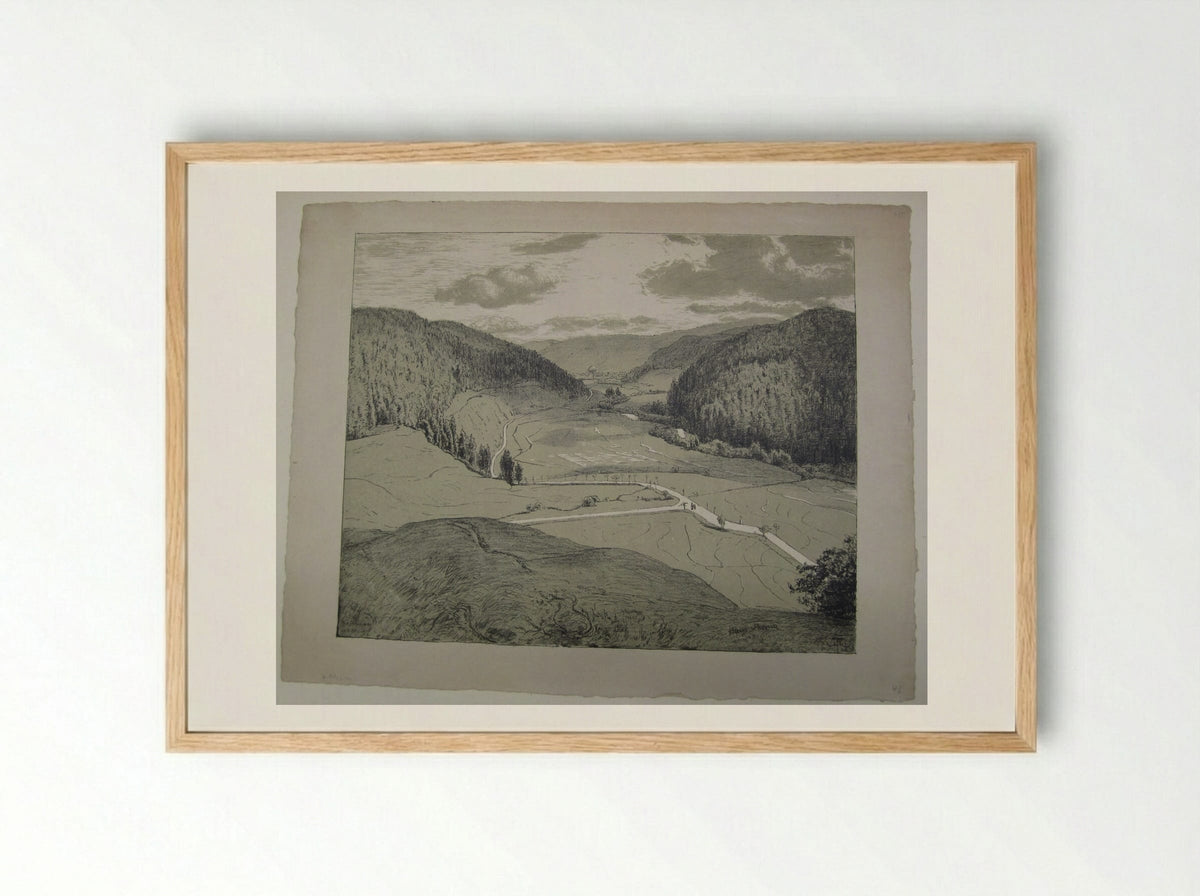 View of St. Blaise - Hans Thoma - Framed Print Wood