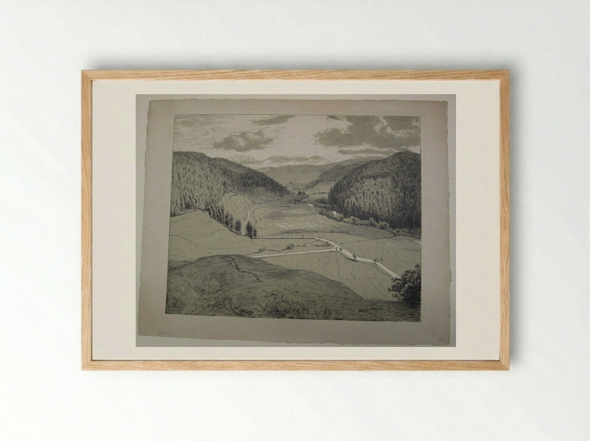 View of St. Blaise - Hans Thoma - Framed Print Wood
