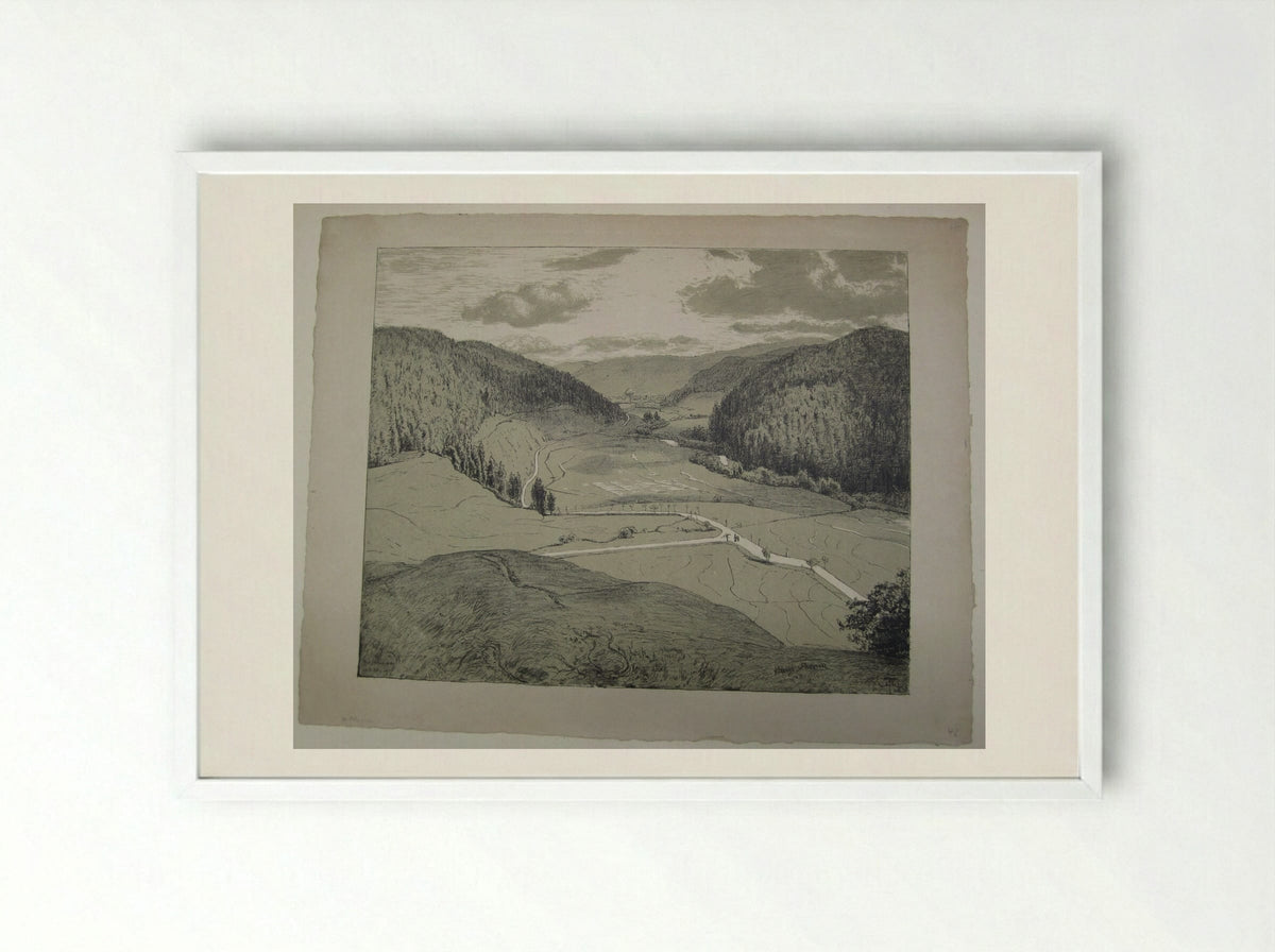 View of St. Blaise - Hans Thoma - Framed Print White