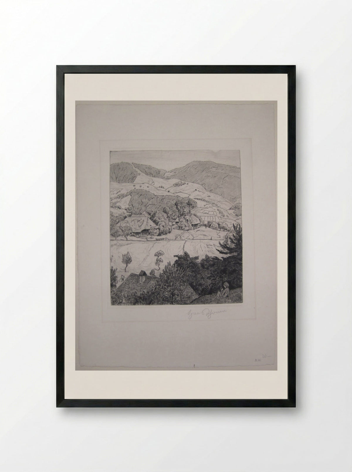 Schönenberg - Hans Thoma - Framed Print Black