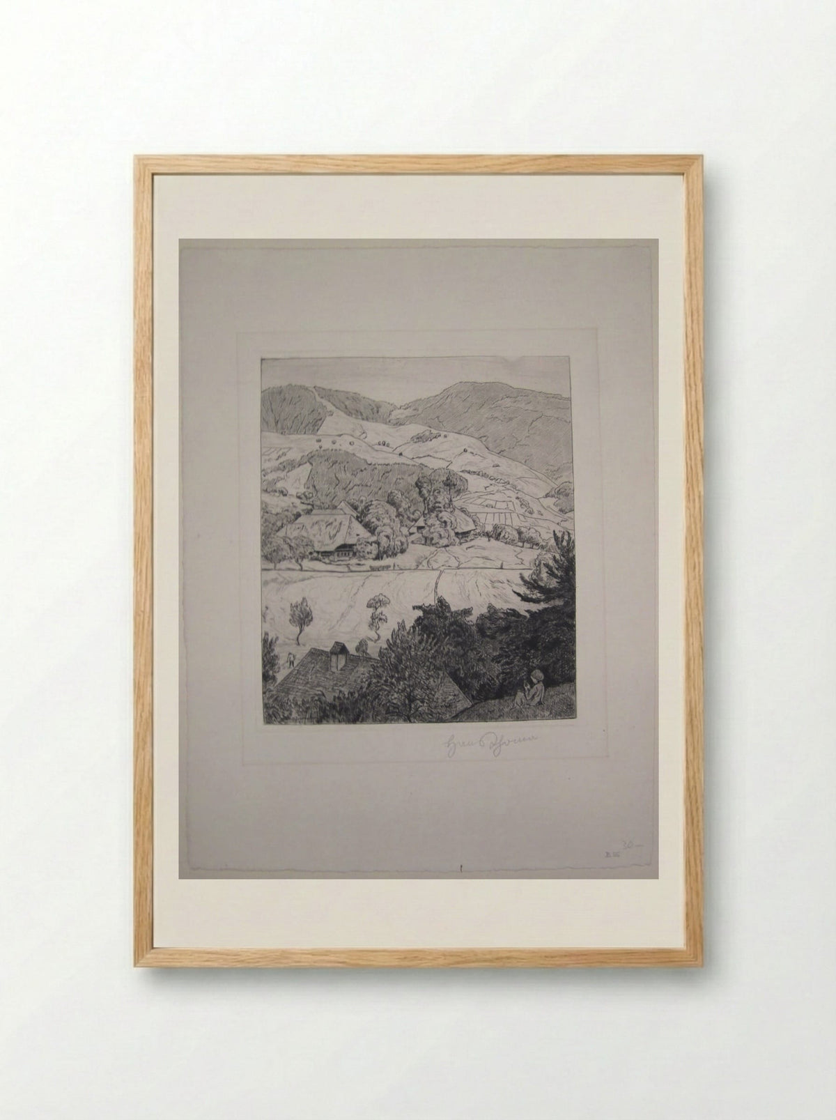 Schönenberg - Hans Thoma - Framed Print Wood