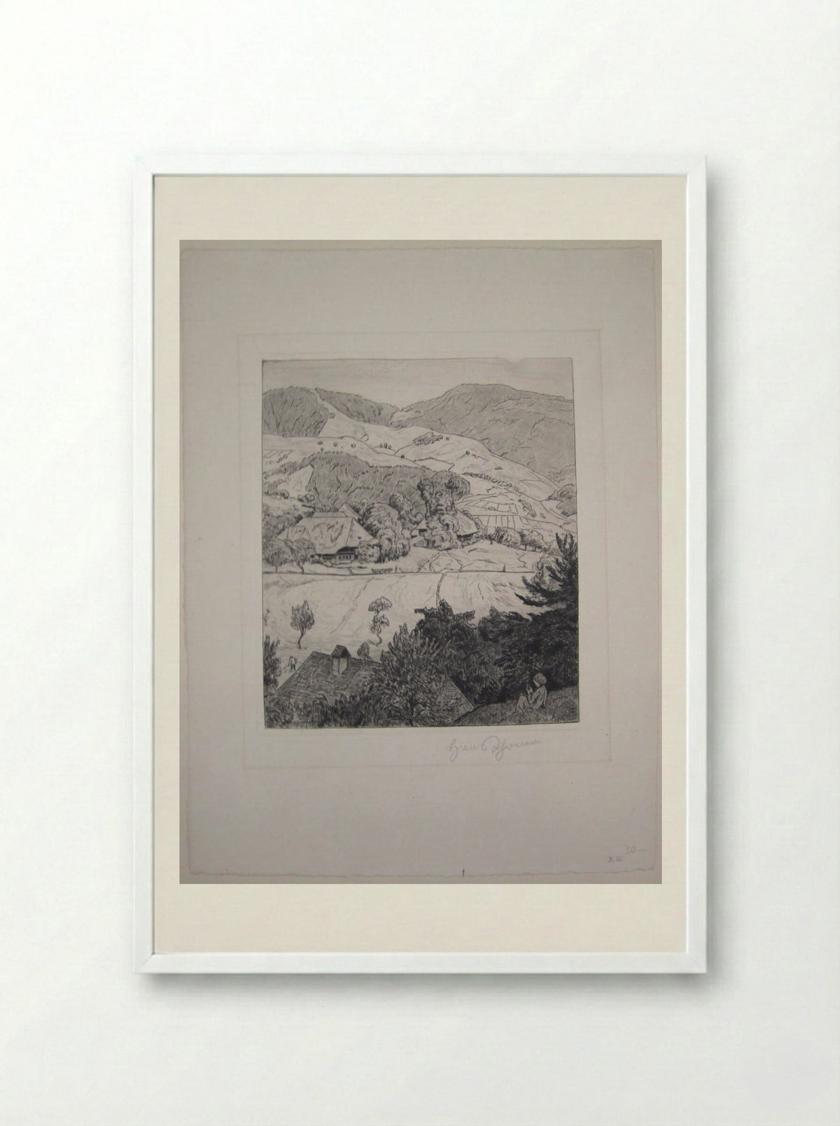 Schönenberg - Hans Thoma - Framed Print White