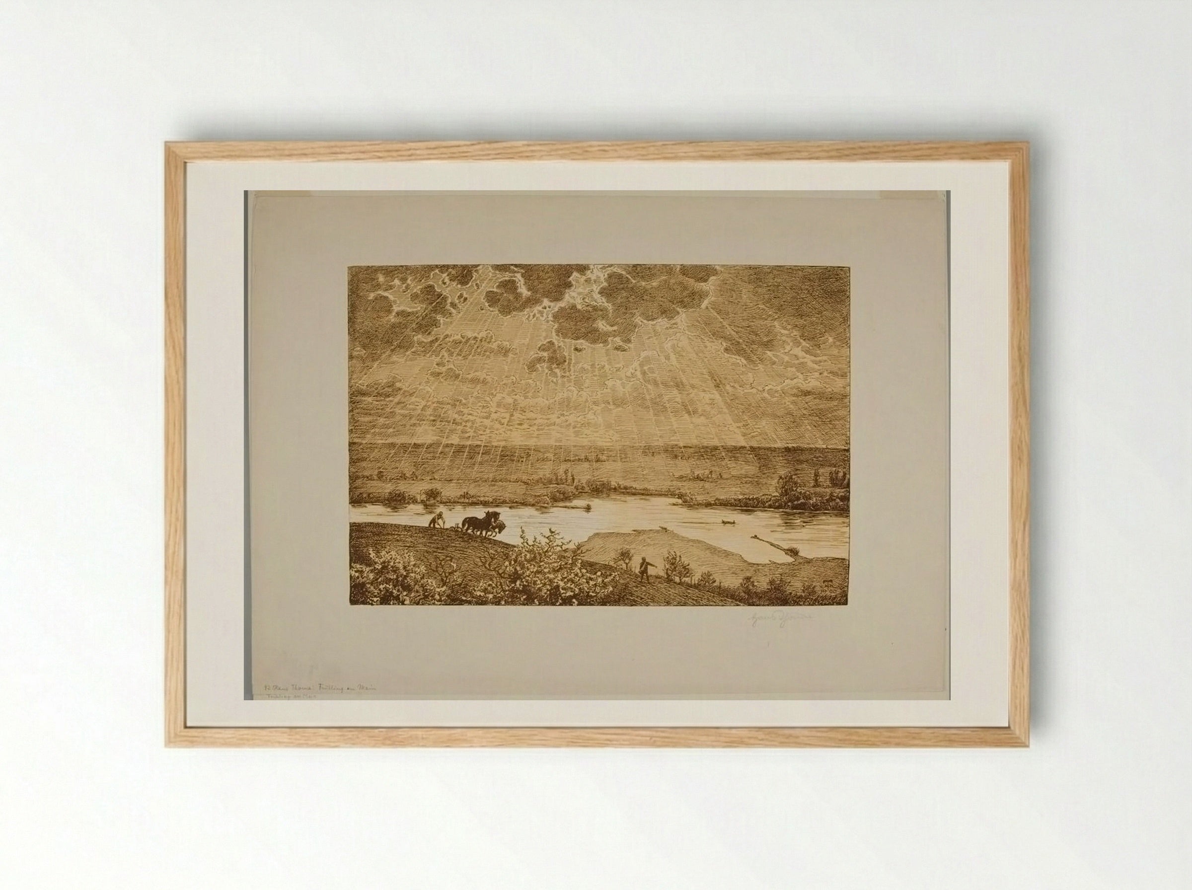 Springtime in the Region of the Main - Hans Thoma - Framed Print Wood