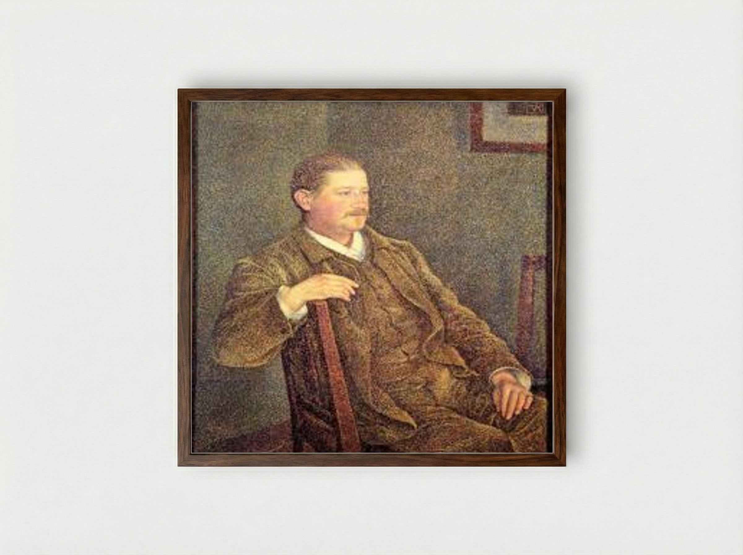Five Minutes Late - Auguste Toulmouche - Framed Print Dark Wood