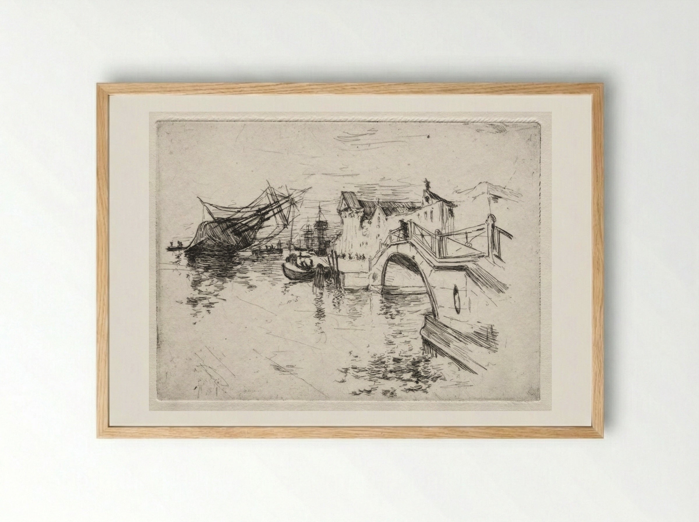 Venice - John Henry Twachtman - Framed Print Wood