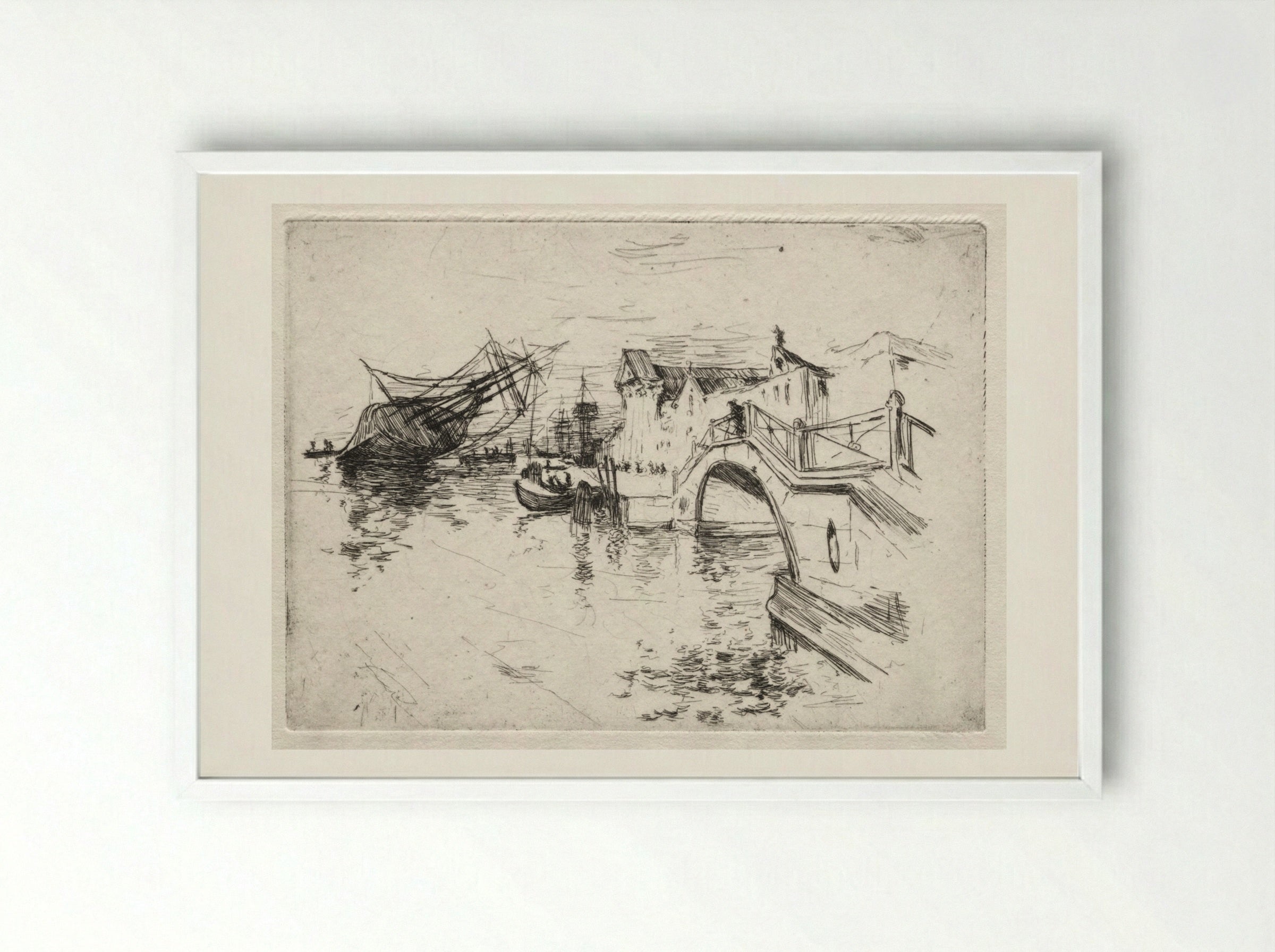 Venice - John Henry Twachtman - Framed Print White