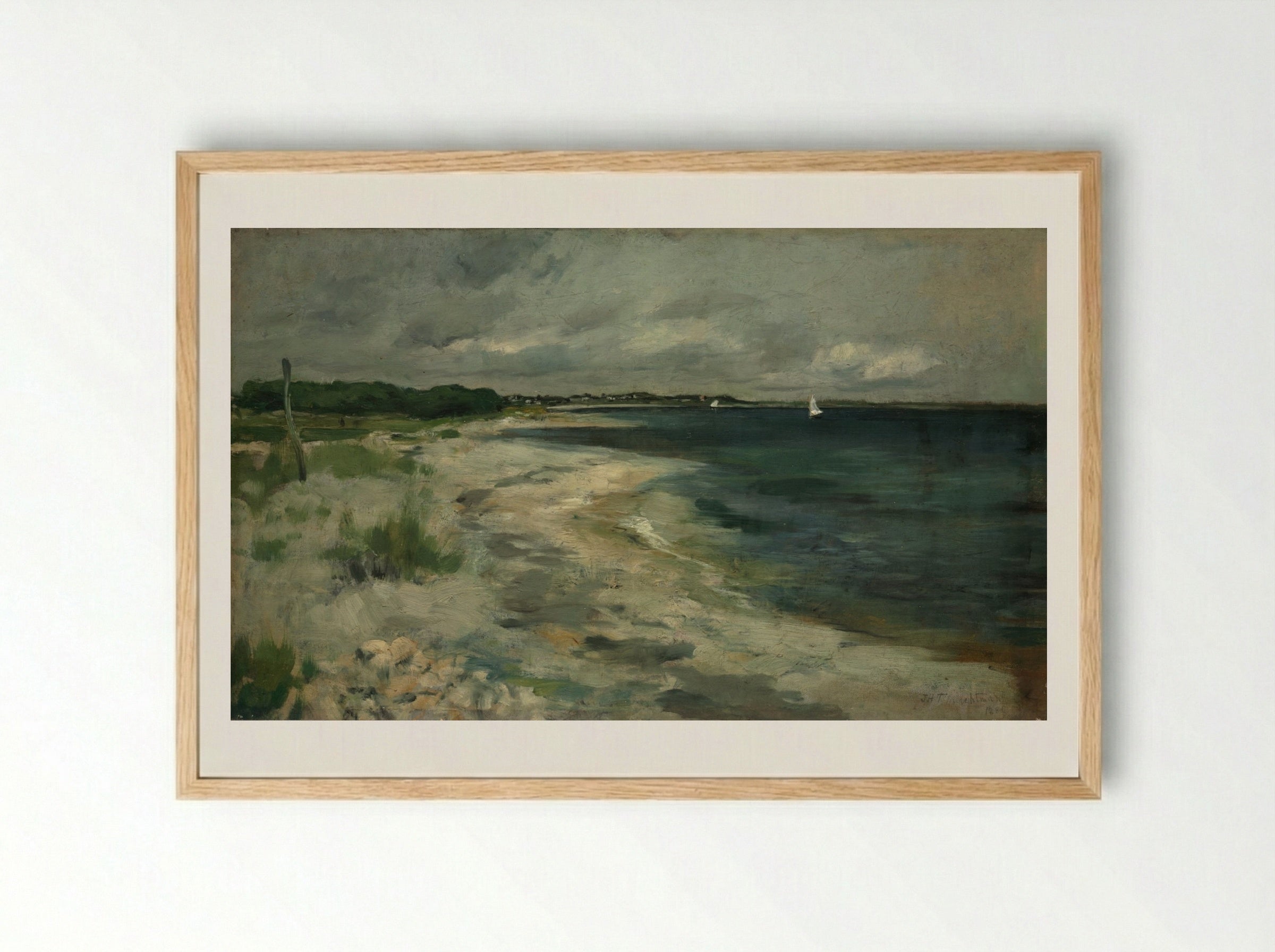 Storm Clouds - John Henry Twachtman - Framed Print Wood