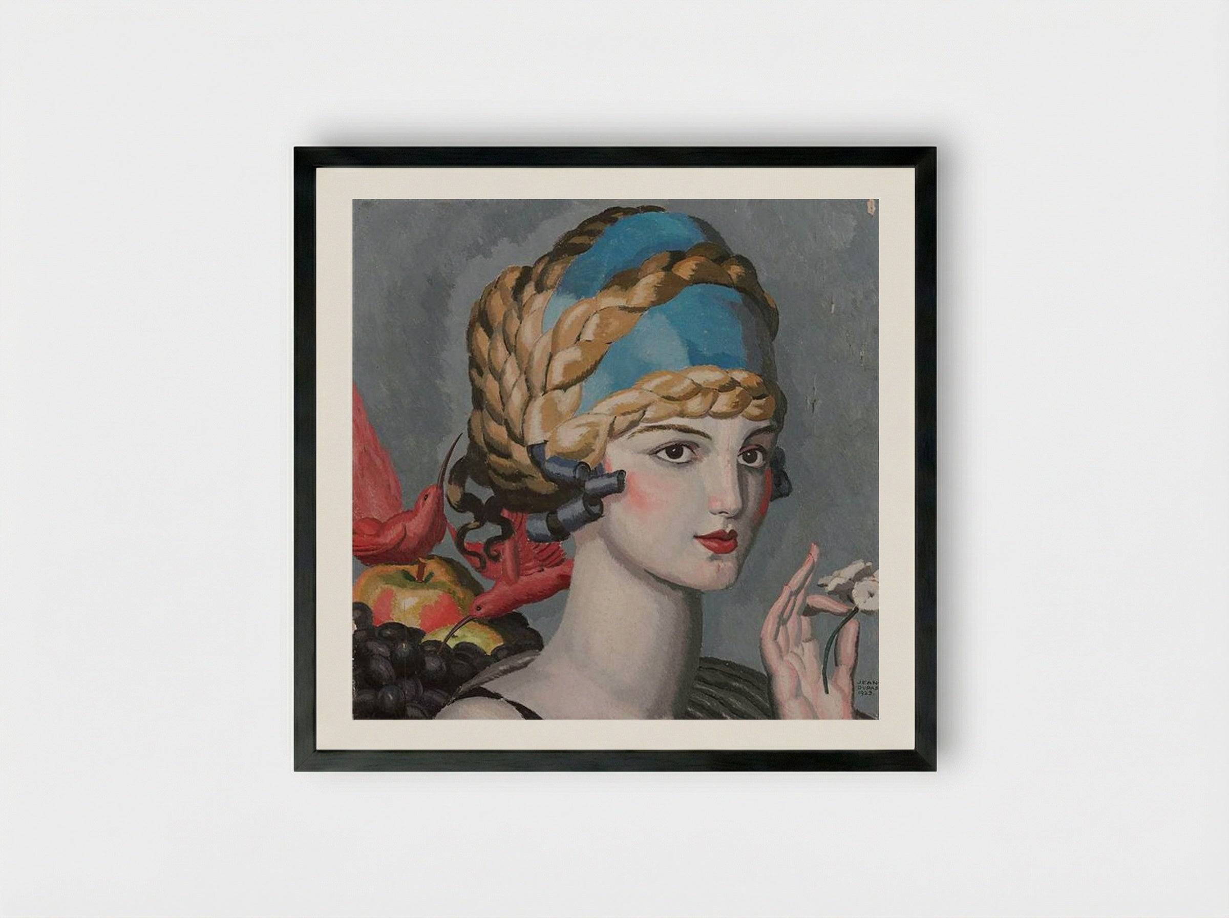 Pomone (Mlle Marguerite Grain) - Jean Dupas - Framed Print Black