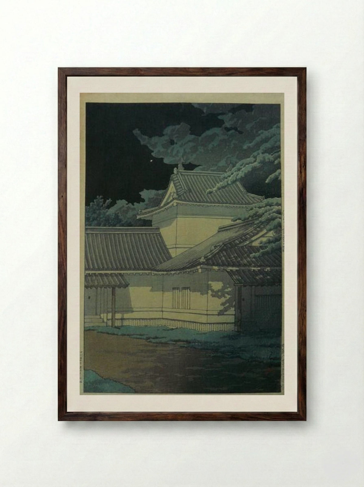 Aoba Castle, Sendai - Hasui Kawase - Framed Print Dark Wood