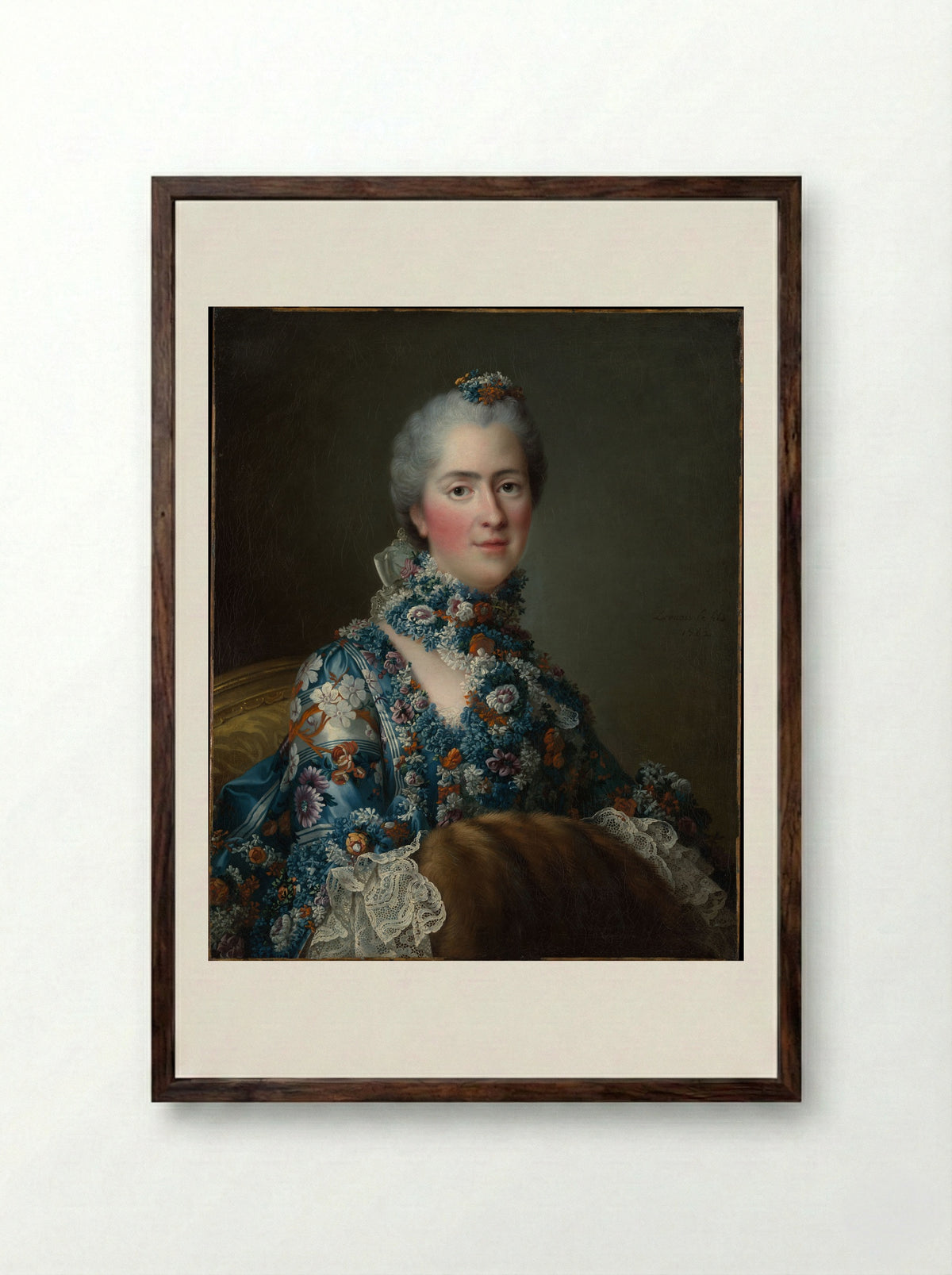 Madame Sophie de France - François-Hubert Drouais - Framed Print Dark Wood