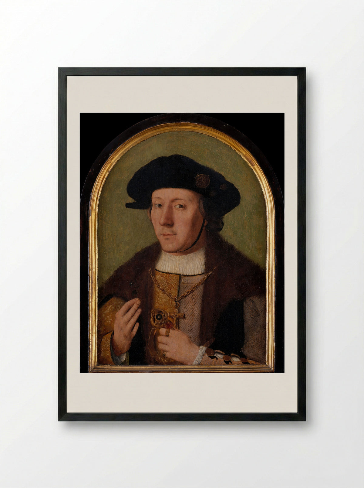 Portrait of a Man - Quinten Massys - Framed Print Black