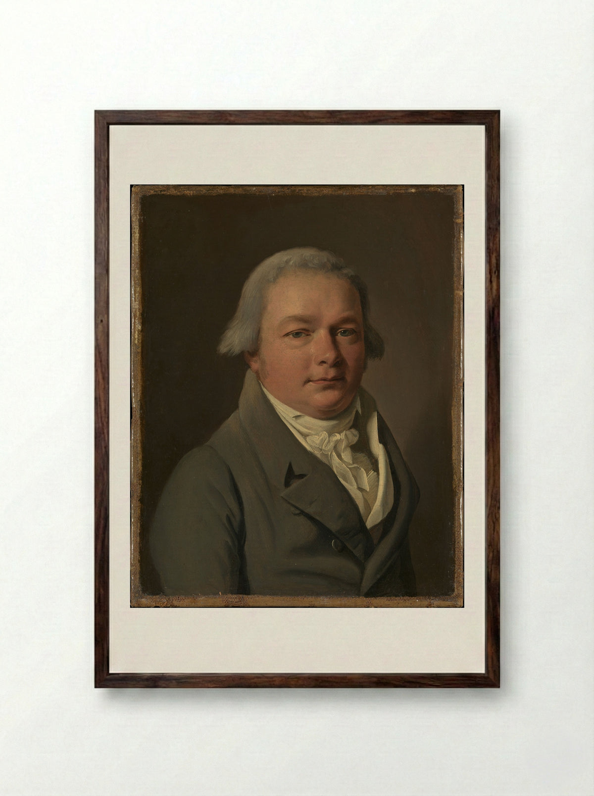 Portrait of a Man - Louis-Léopold Boilly - Framed Print Dark Wood