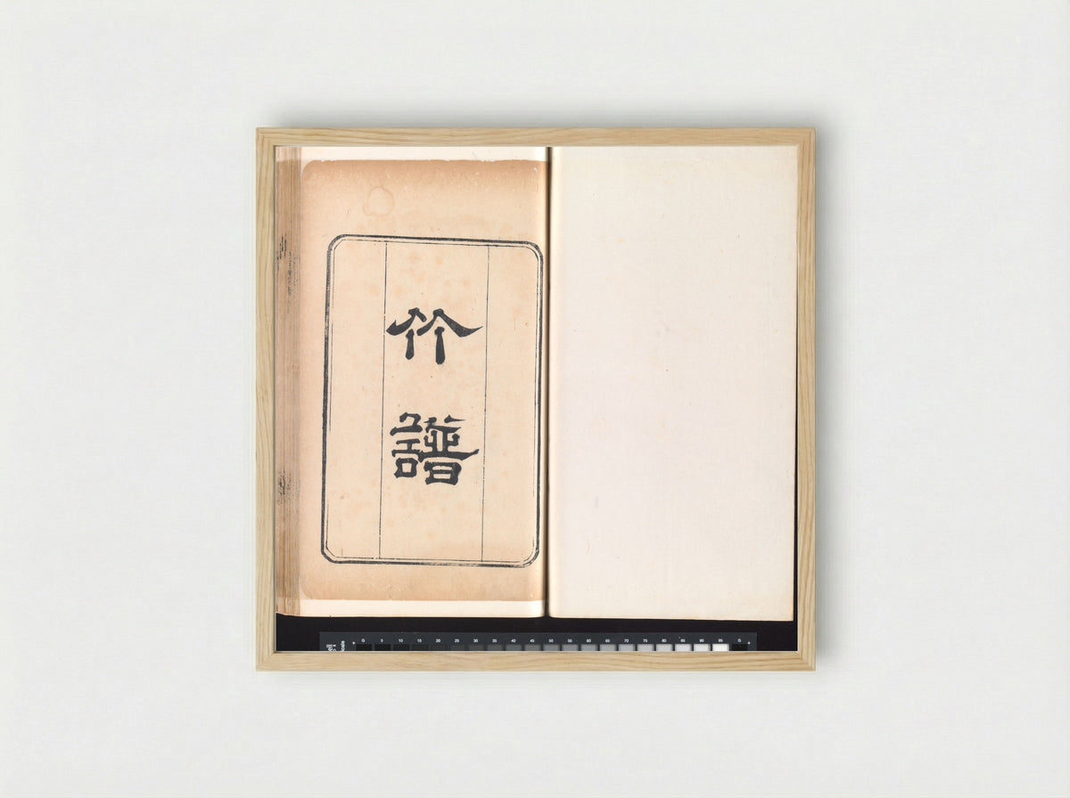 Bamboo and Rock - Wang Gai - Framed Print Wood