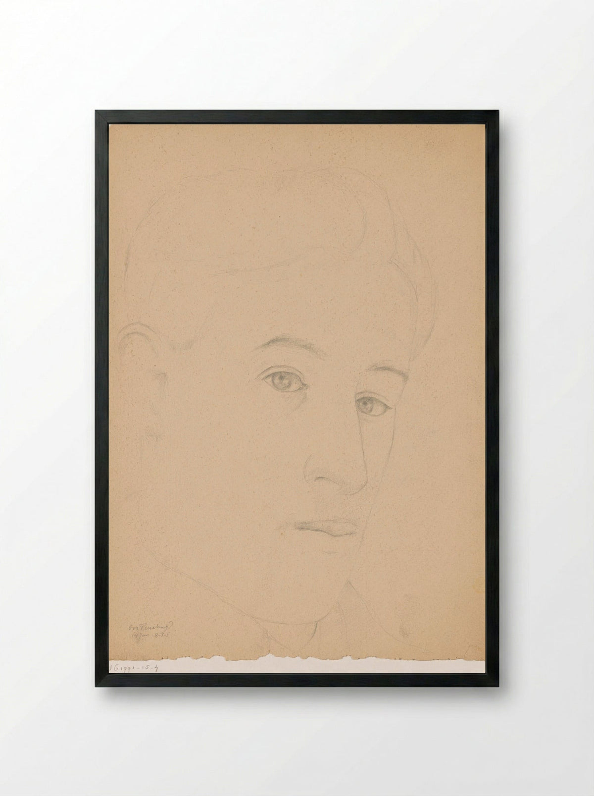Zelfportret: B-1-1, 14 januari - Cor van Teeseling - Framed Print Black