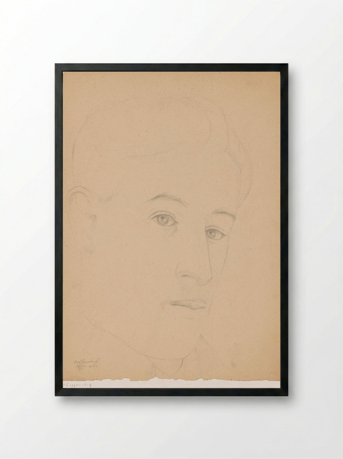 Zelfportret: B-1-1, 14 januari - Cor van Teeseling - Framed Print Black
