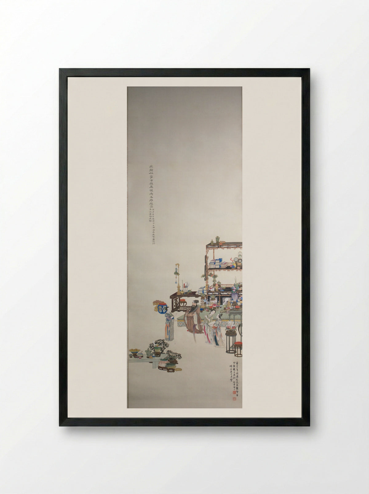 Su Dongpo Laughing - Suzuki Shōnen - Framed Print Black