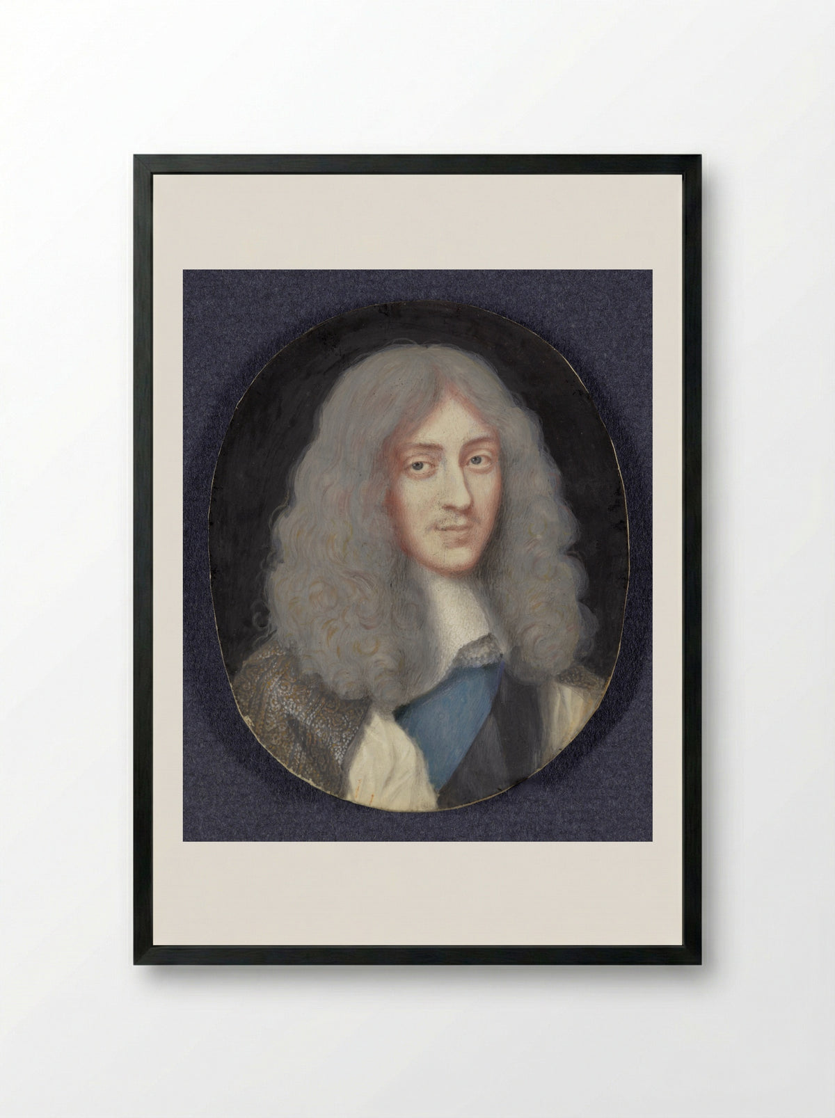 Portrait of James II as a Young Man - Louis du Guernier (I) - Framed Print Black