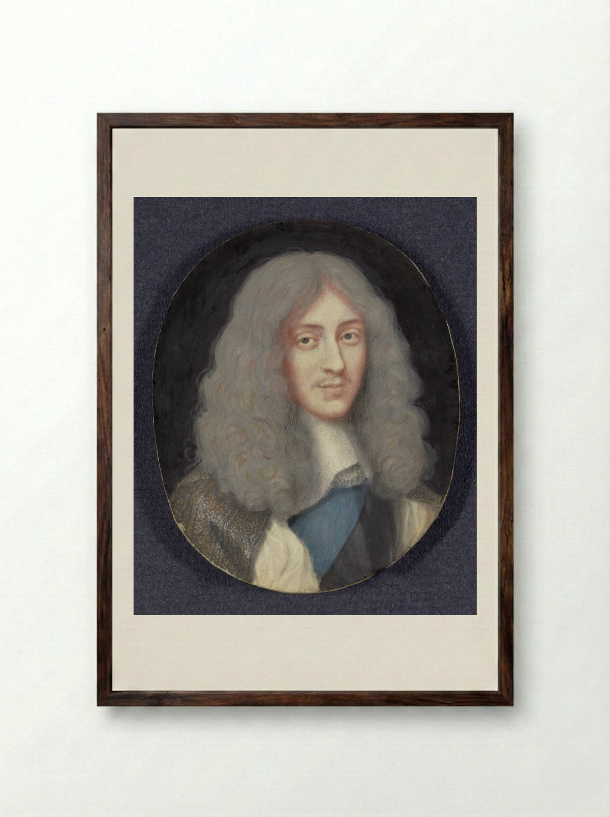 Portrait of James II as a Young Man - Louis du Guernier (I) - Framed Print Dark Wood
