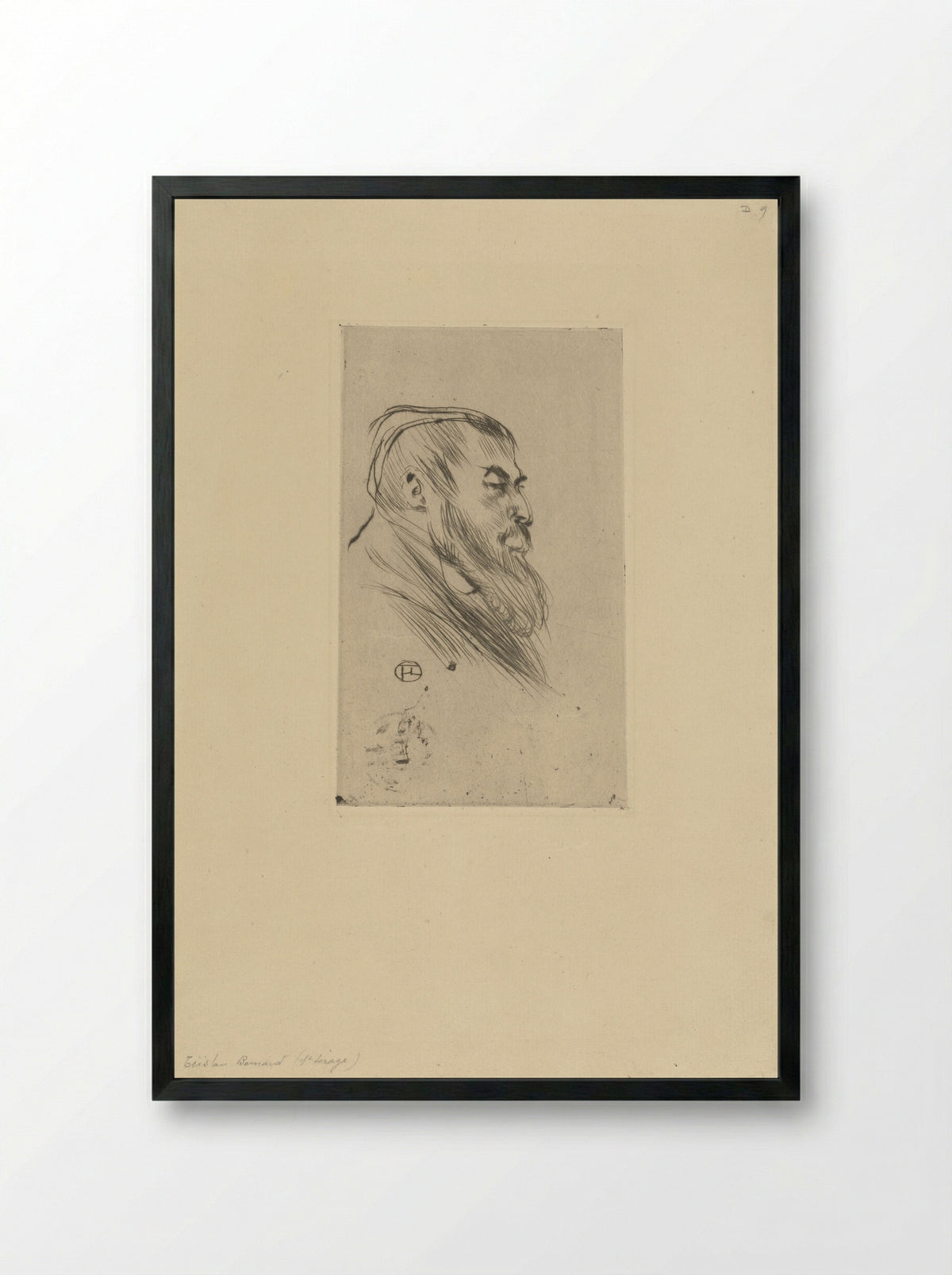 Portrait of Tristan Bernard - Paul Nadar - Framed Print Black