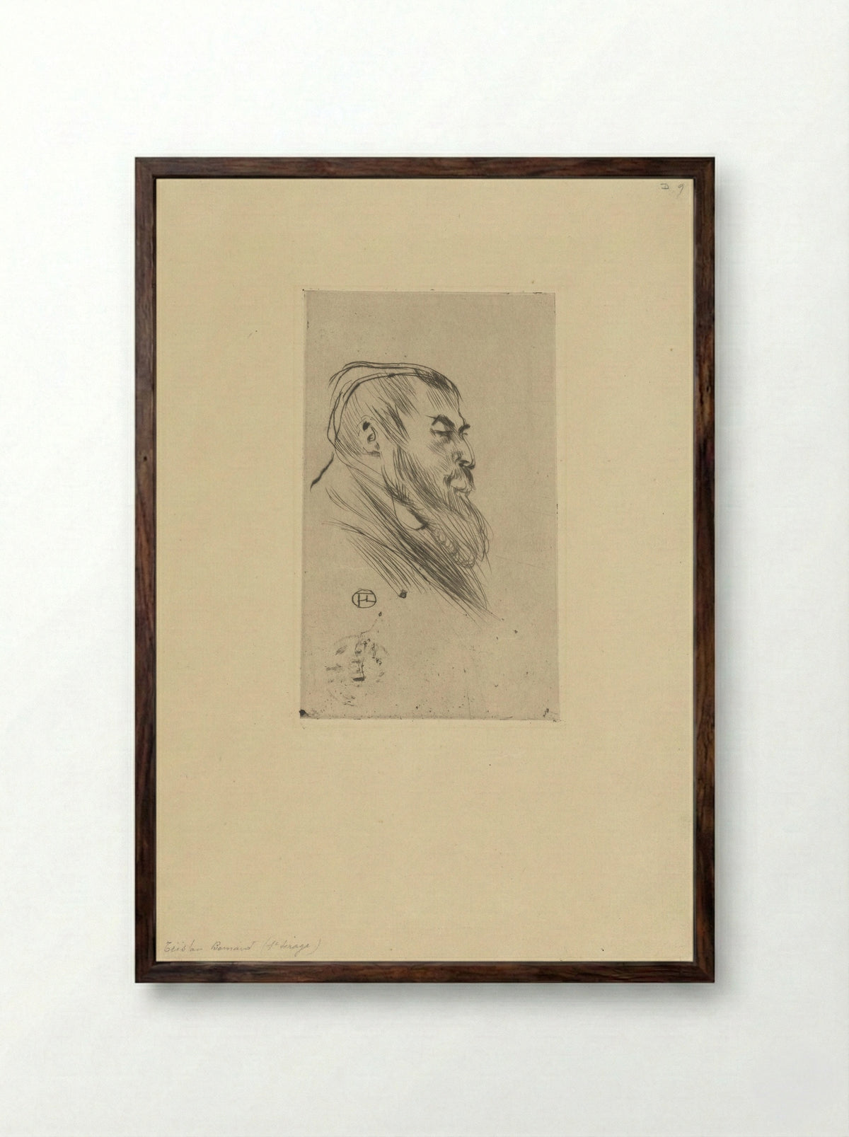 Portrait of Tristan Bernard - Paul Nadar - Framed Print Dark Wood