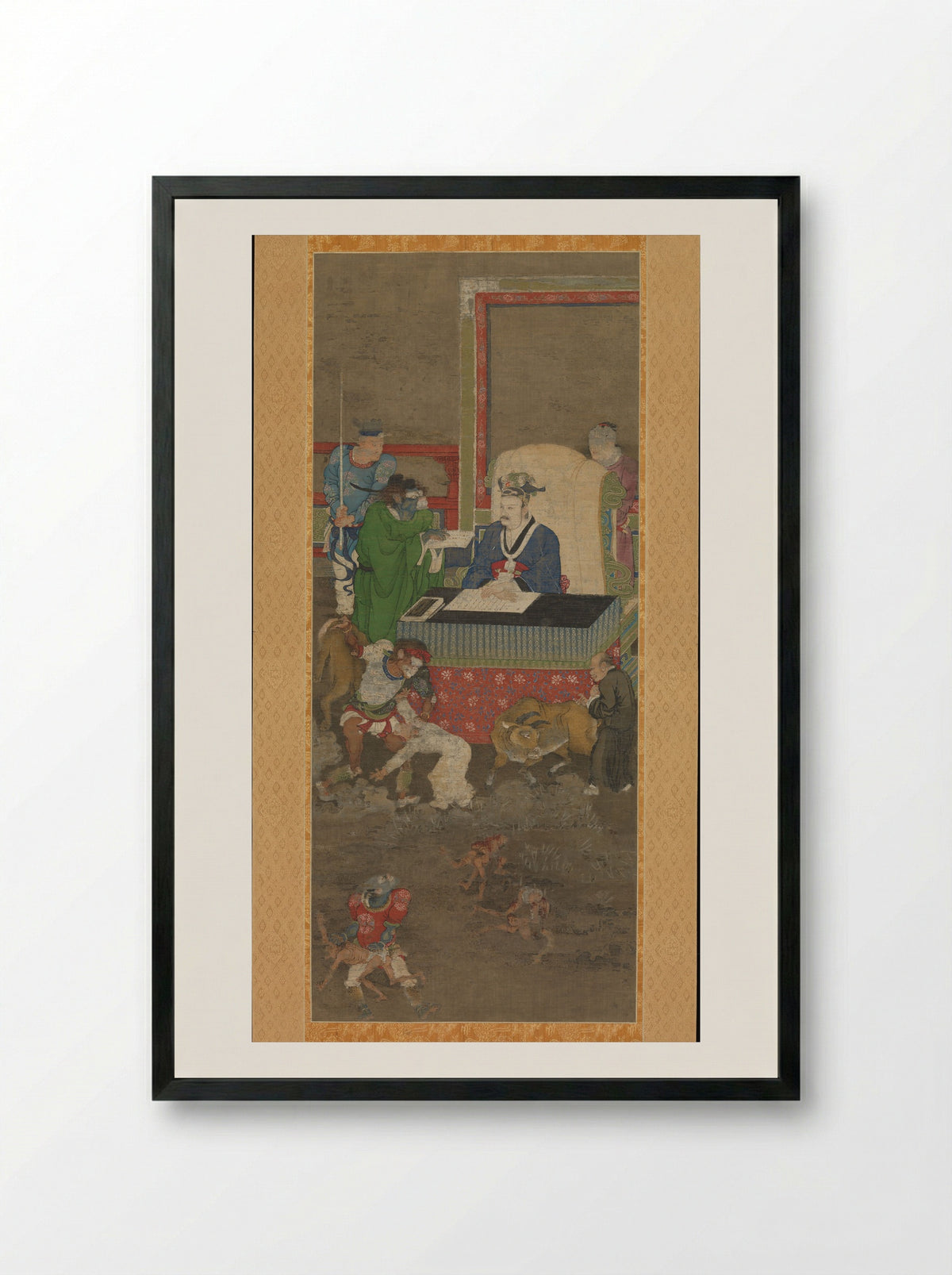 Ten Kings of Hell - Jin Chushi - Framed Print Black