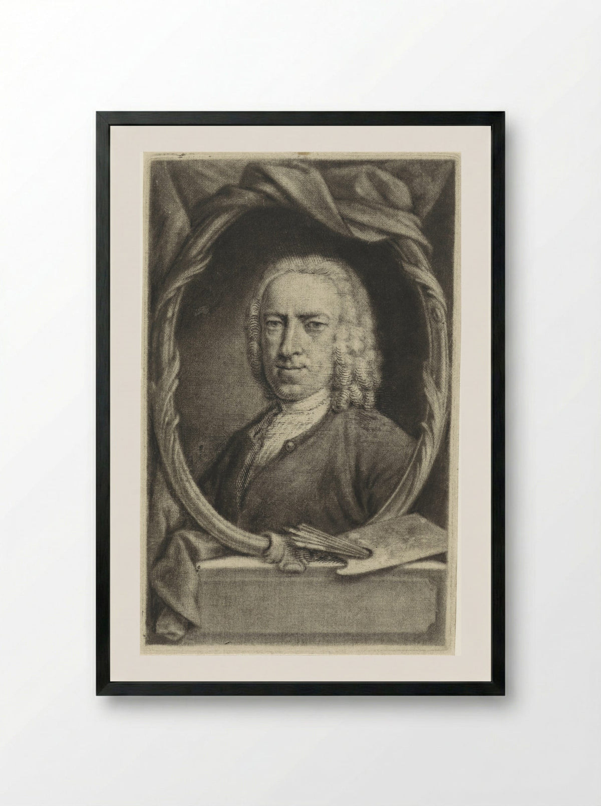 Zelfportret - Aert Schouman - Framed Print Black