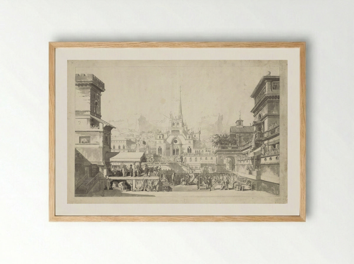 Promotion médicale - Louis Jean Desprez - Framed Print Wood