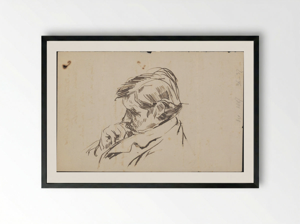 Portrait of Frederik van Eeden - Jan Veth - Framed Print Black