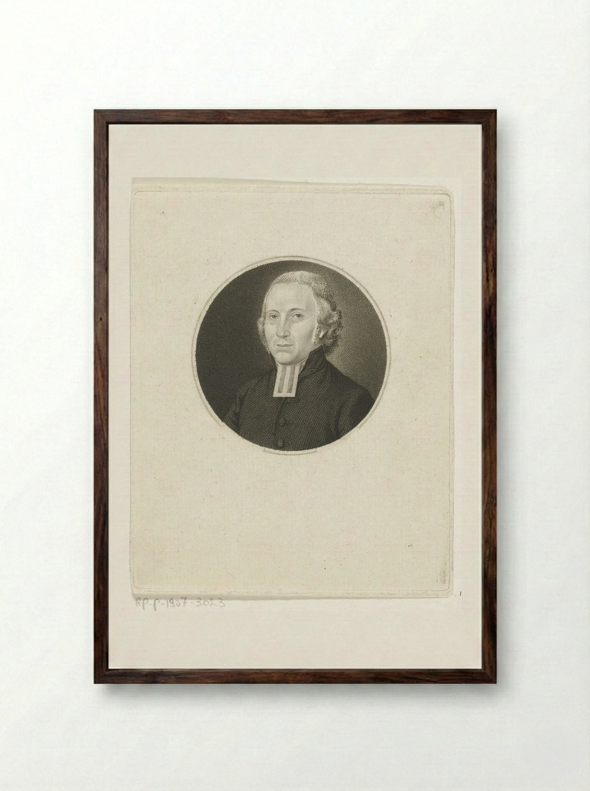Portret van Lodewijk Ten Bokkel - Jan Willem Caspari - Framed Print Dark Wood