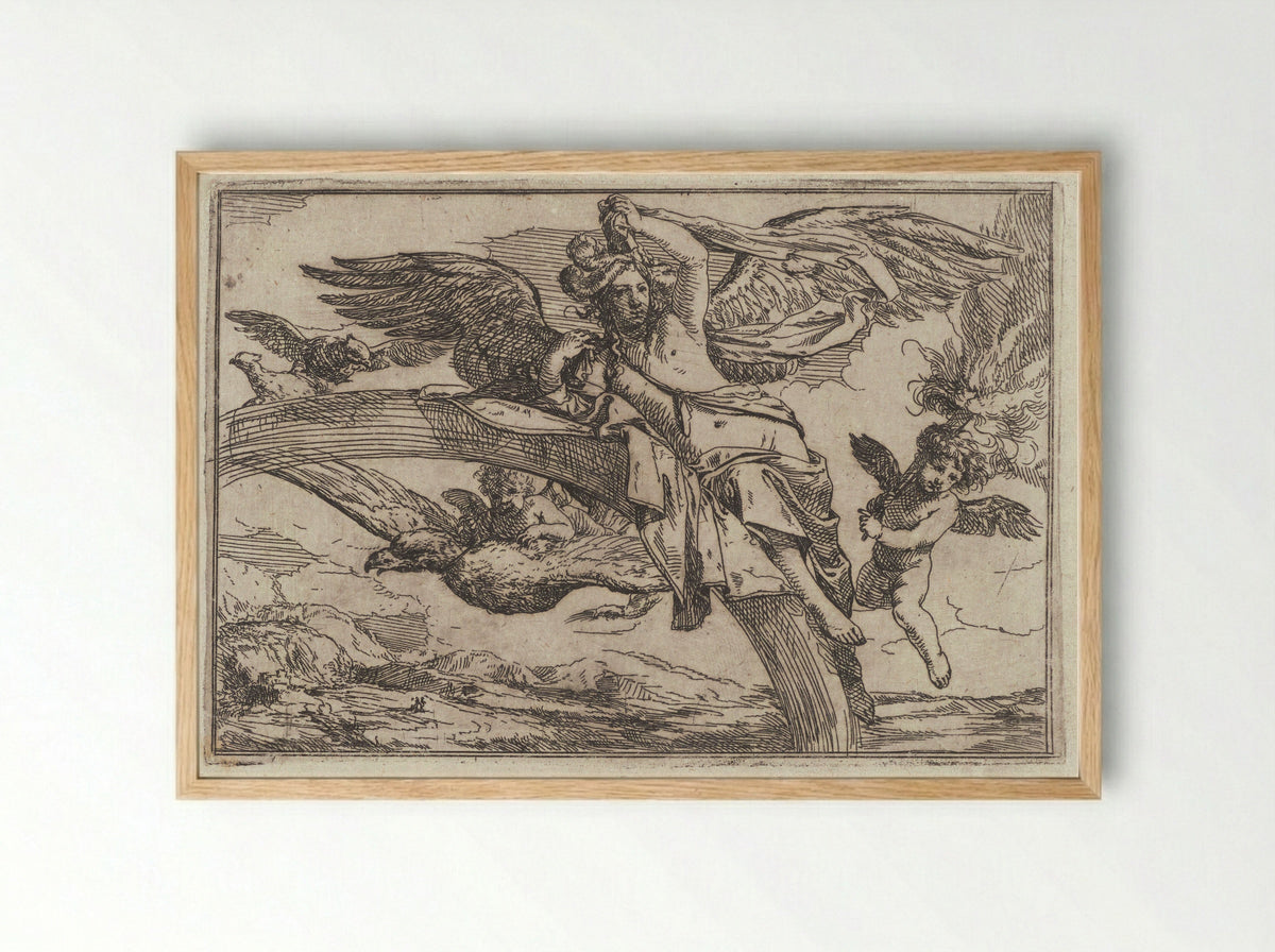 Allegory of Air - Giulio Carpioni - Framed Print Wood