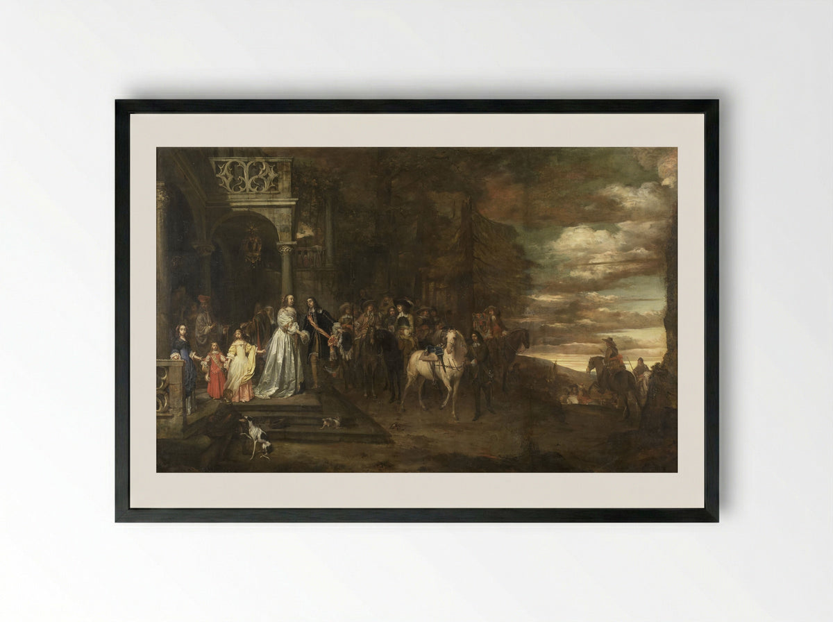 Portrait of Hendrik de Sandra - Pieter van Anraedt - Framed Print Black
