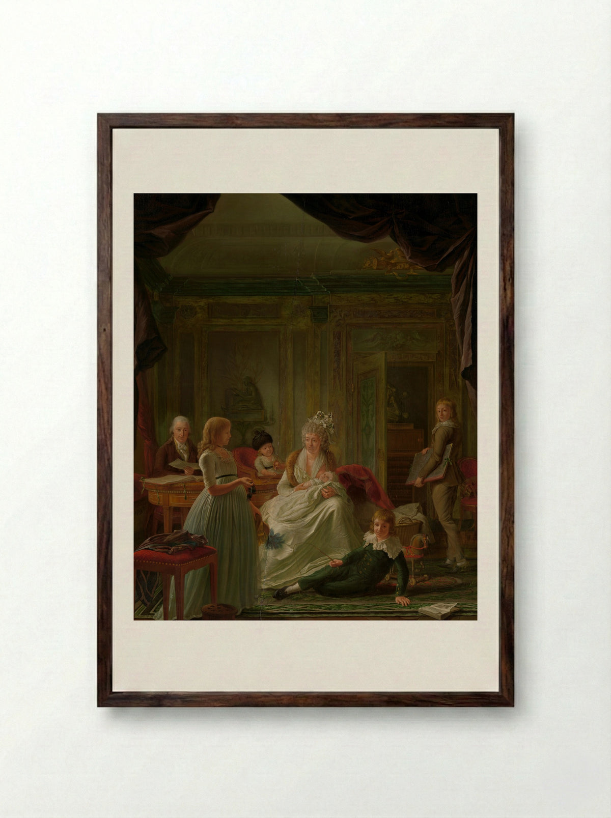 Portrait of Aernout van Beeftingh - Nicolaes Muys - Framed Print Dark Wood