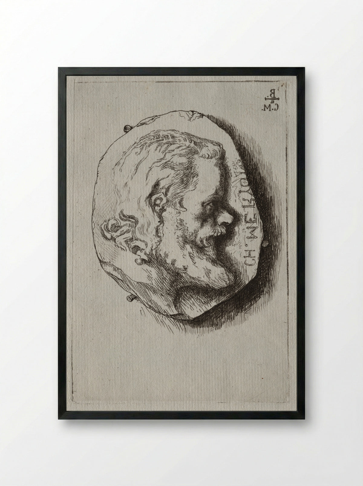 Charles Méryon - Félix Bracquemond - Framed Print Black