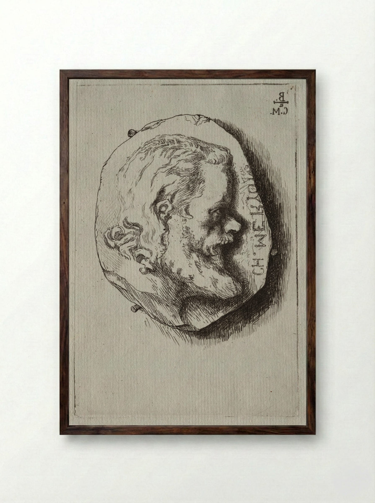 Charles Méryon - Félix Bracquemond - Framed Print Dark Wood