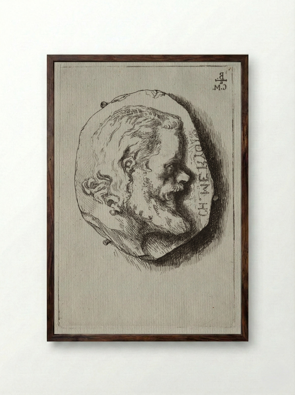 Charles Méryon - Félix Bracquemond - Framed Print Dark Wood