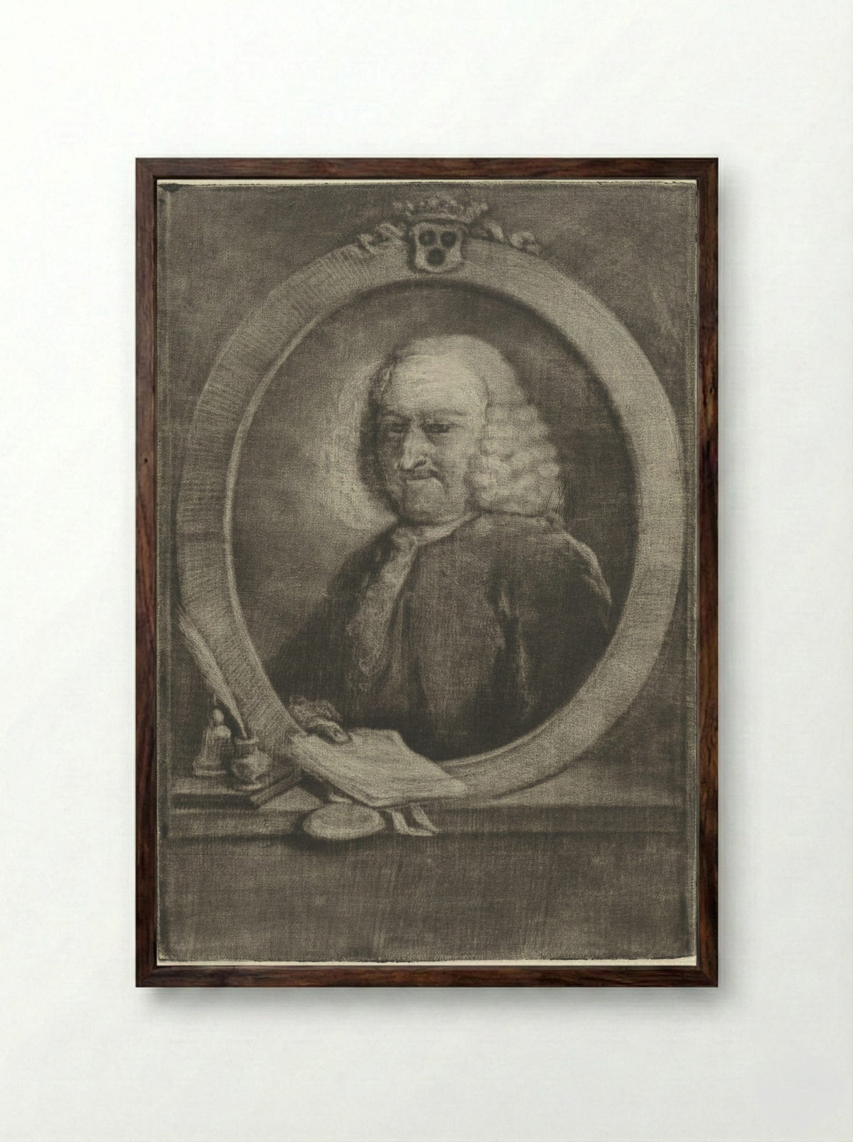Portret van Pieter van Bleiswijk - Aert Schouman - Framed Print Dark Wood