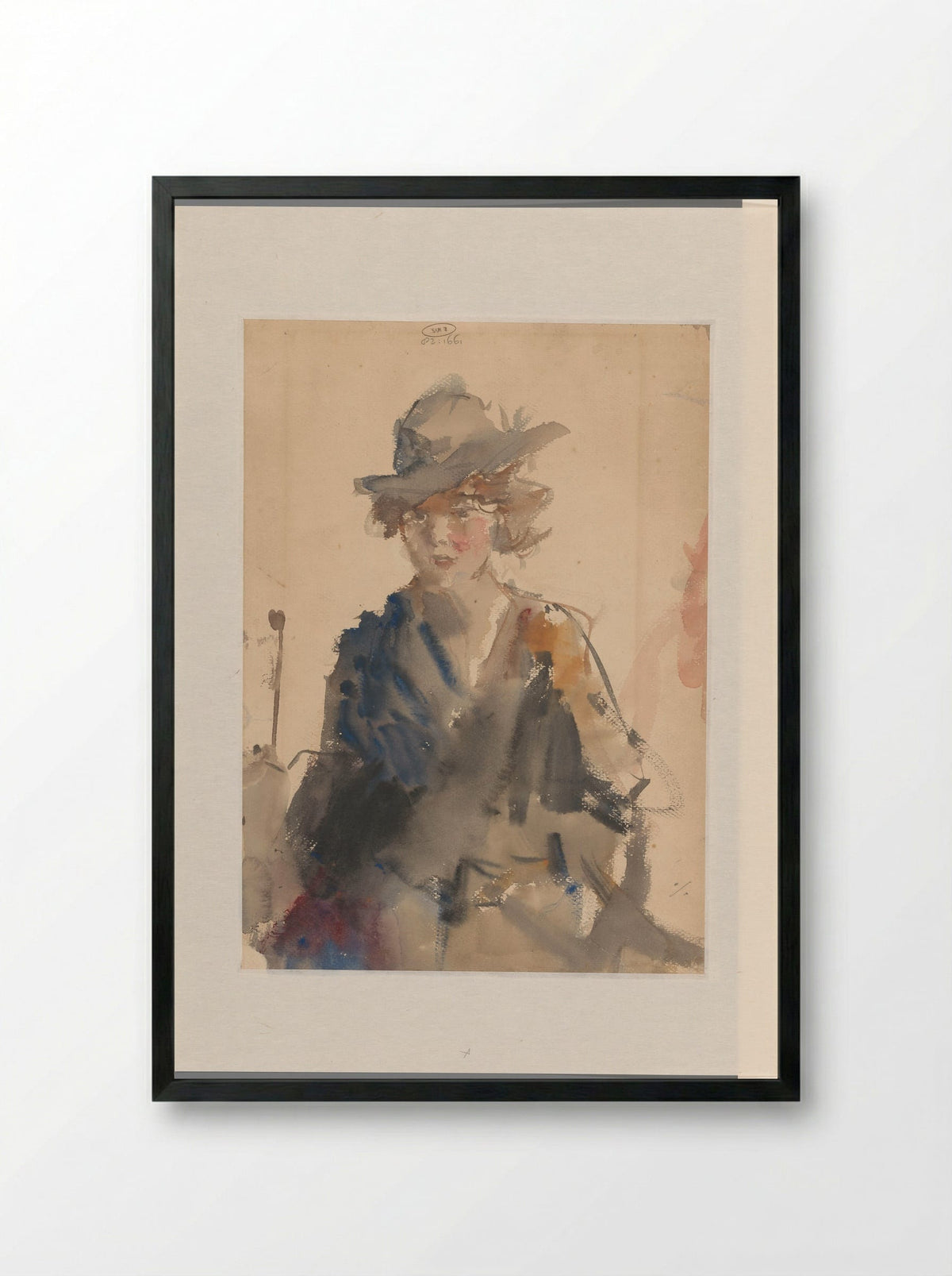 Portret van een vrouw - Isaac Israels - Framed Print Black