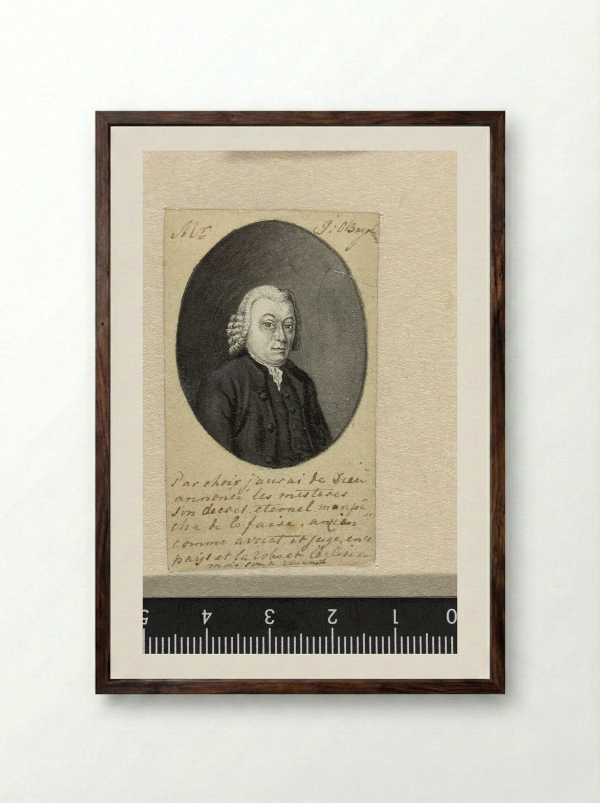 Portret van Mr. Jan Otto Bagelaar - Ernst Willem Jan Bagelaar - Framed Print Dark Wood