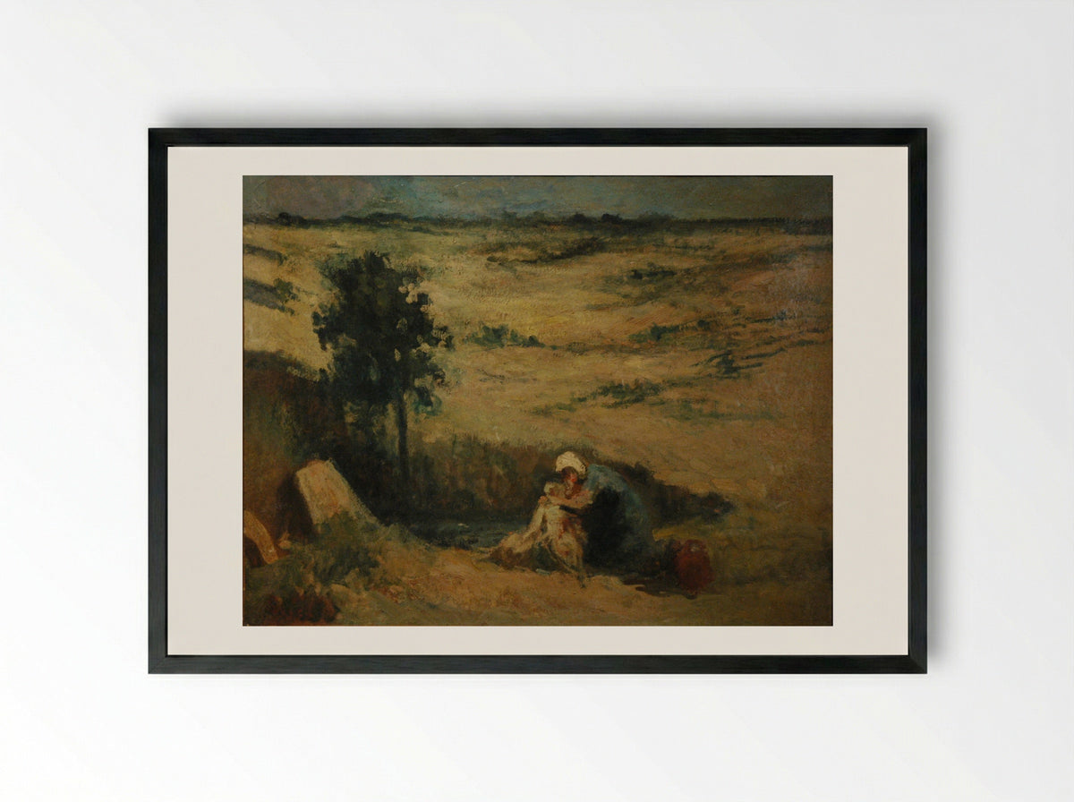 Lavandière - Maximilien Luce - Framed Print Black