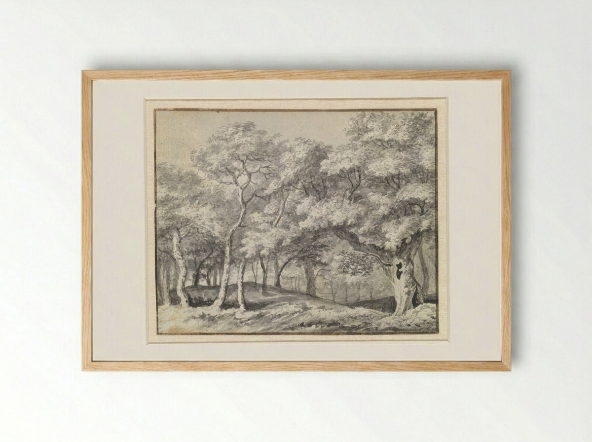 Bosgezicht - Adriaen Hendriksz. Verboom - Framed Print Wood