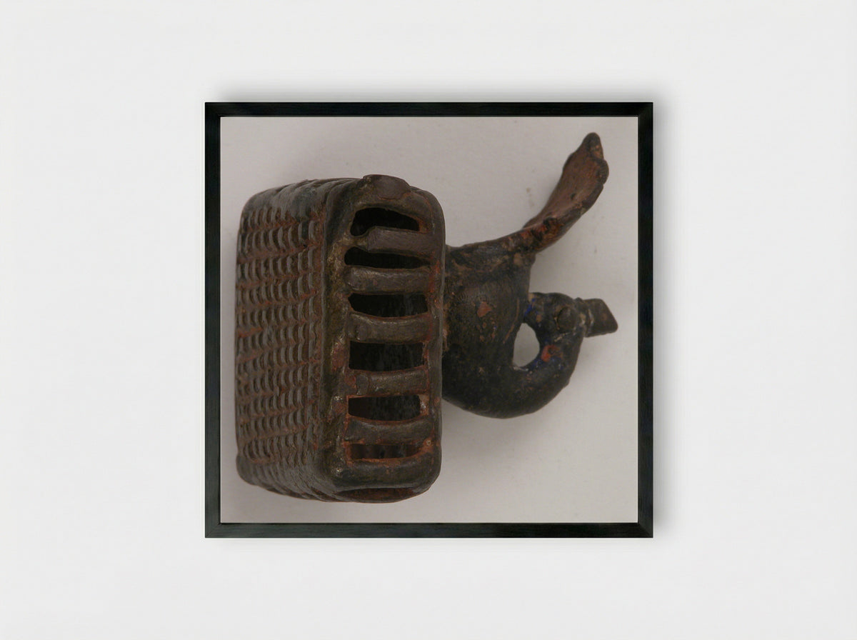 Untitled (Anthropomorphic Stone Figure) - Fine Art Print - Framed Print Black