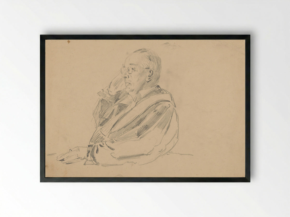 Portrait of Prof. Mr. J.A. Veraart - Anton Abraham van Anrooy - Framed Print Black